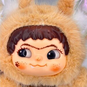 Furry Tan Doll with Cute Costume